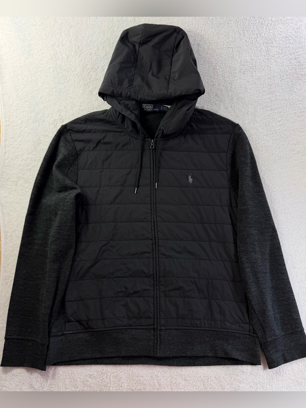 Polo Ralph Lauren Hybrid Full Zip Insulated Hoodie Jacket XL Black